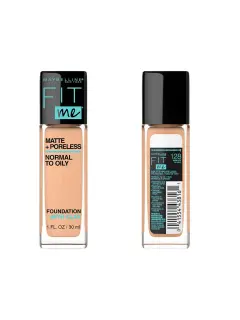 MAYBELLINE Fit Me - Base de maquillaje líquida, mate y antiporos (Matte + Poreless)