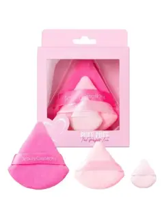 PUFF TRÍO BORLA TRIANGULAR BEAUTY CREATIONS