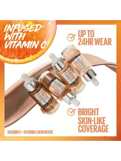 Maybelline Super Stay Up - Tinte para piel de hasta 24 horas, base radiante de cobertura ligera a media