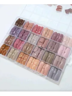 720 PIEZAS DE UÑAS MULTICOLOR